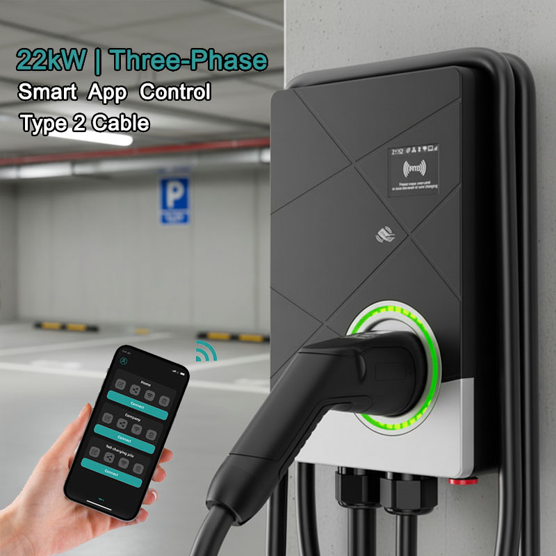 3相22kWスマートEV充電器ウォールボックス32Aタイプ2 - 22Kw Wallbox Type 2 Ocpp Rfid のレビューと価格